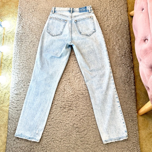 Abercrombie &Fitch The ‘90s Straight Ultra High Rise 27/4R Curve Love Blue Jeans - Picture 8 of 11